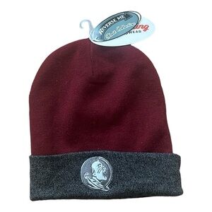 FSU Florida State Seminoles Unisex Reversible Knit Cuff Cap Gray & Red NWT